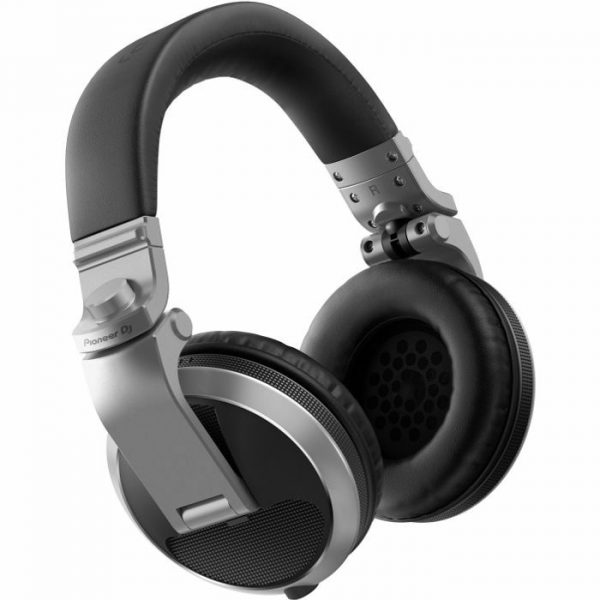 Pioneer HDJ-X5-S Professional DJ Headphones, Silver