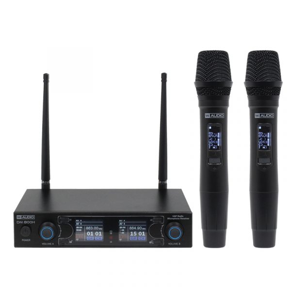 W Audio DM 800H Twin Handheld UHF System (863.0Mhz-865.0Mhz)