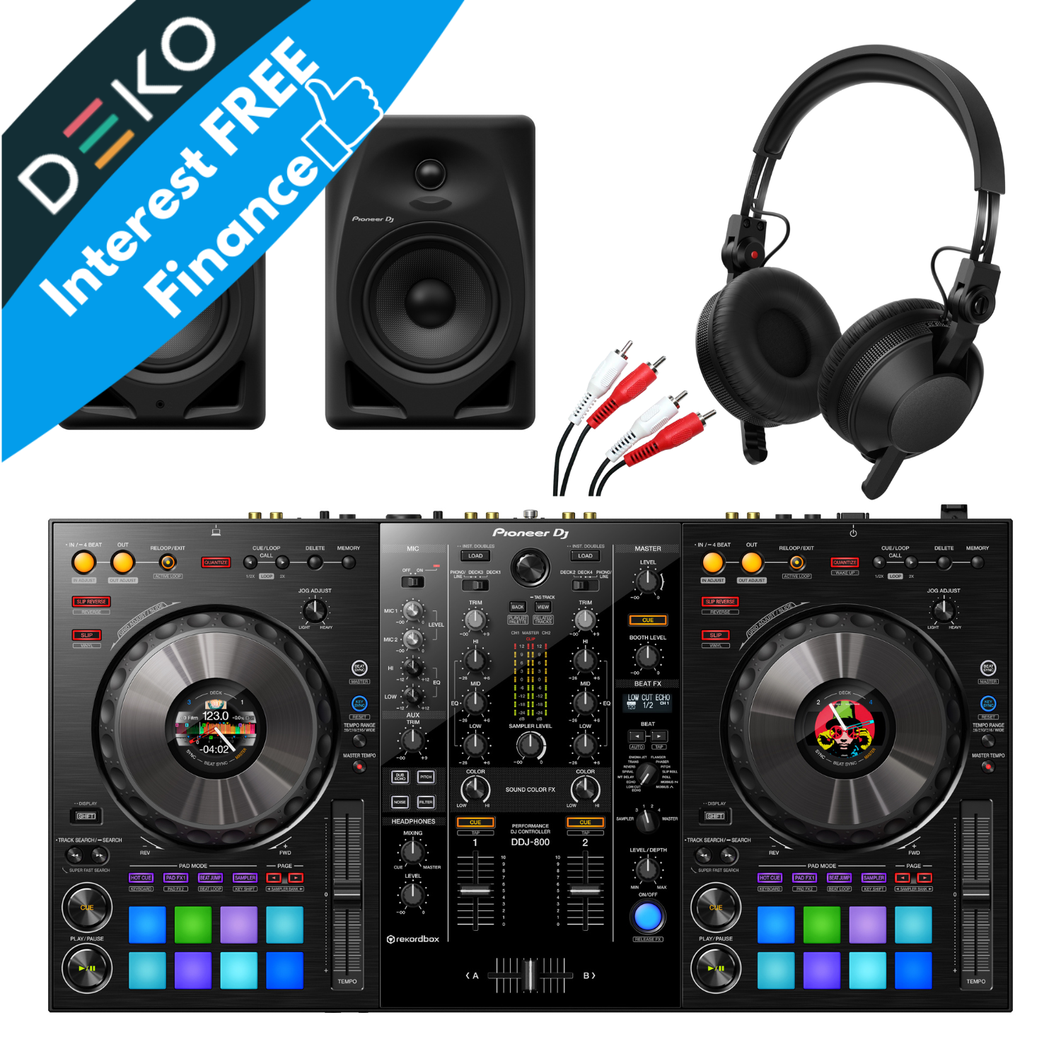 Pioneer DJ DDJ-800 DJ Controller  Pioneer DM-40D Package