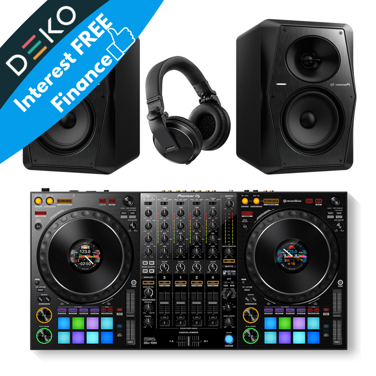 Pioneer DJ DDJ-1000 with VM-70 & HDJ-X5 Headphones Package