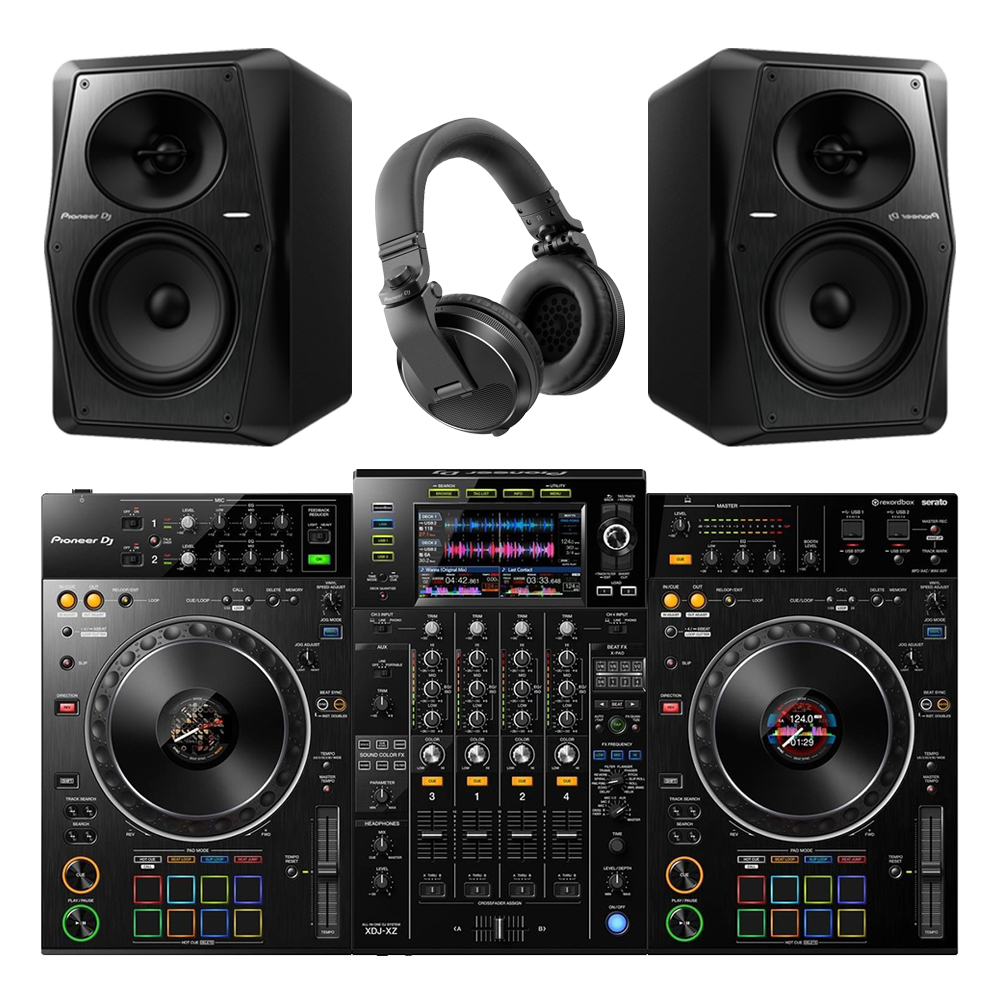 Pioneer DJ XDJ-XZ Professional All-In-One DJ System with HDJ-X5-K & VM-80  Package