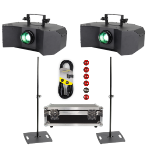 Equinox Helix 100W Gobo Flower Package (Flight Case & Stands)