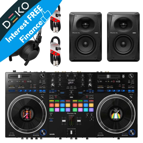 PIONEER DJ DDJ-REV7 WITH PIONEER VM-50 & PIONEER HDJ-CX HEADPHONES PACKAGE