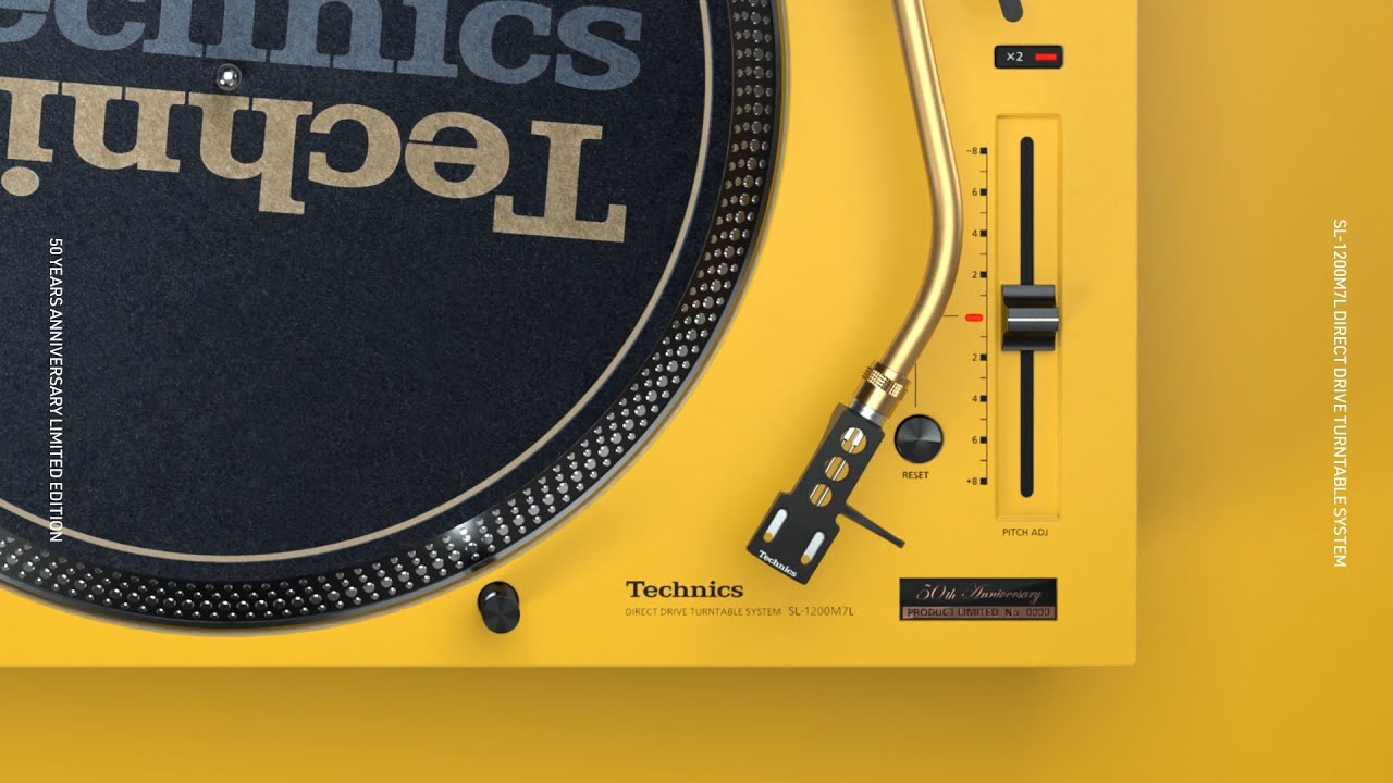 Technics SL-1200M7L Direct Drive Turntable Yellow | techformusic