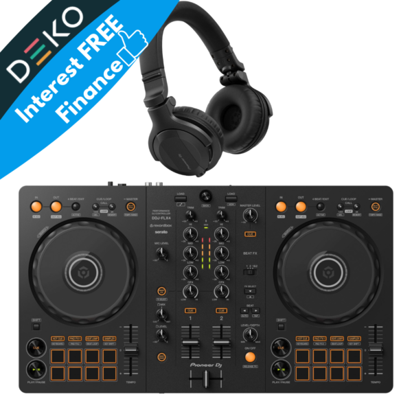 Pioneer DJ DDJ-FLX4 with HDJ-CUE1