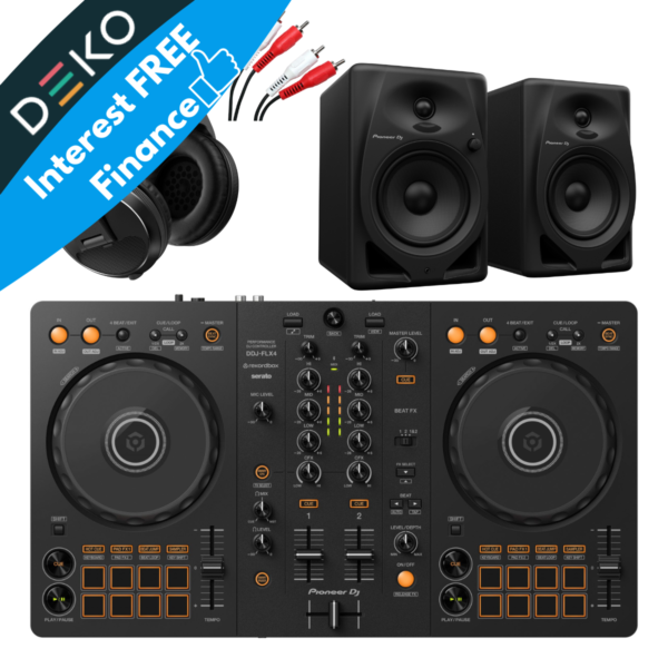 Pioneer DJ DDJ-FLX4 with DM-50D