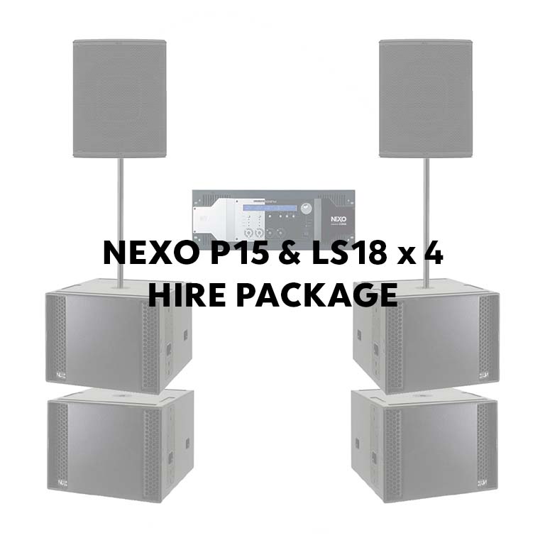 Nexo P15 & LS18 x 4 Hire Package