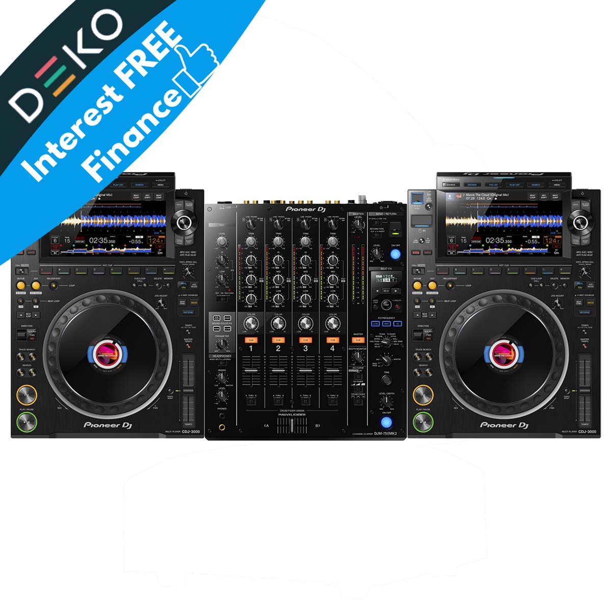 Pioneer DJ CDJ-3000 & DJM-750MK2 DJ Package