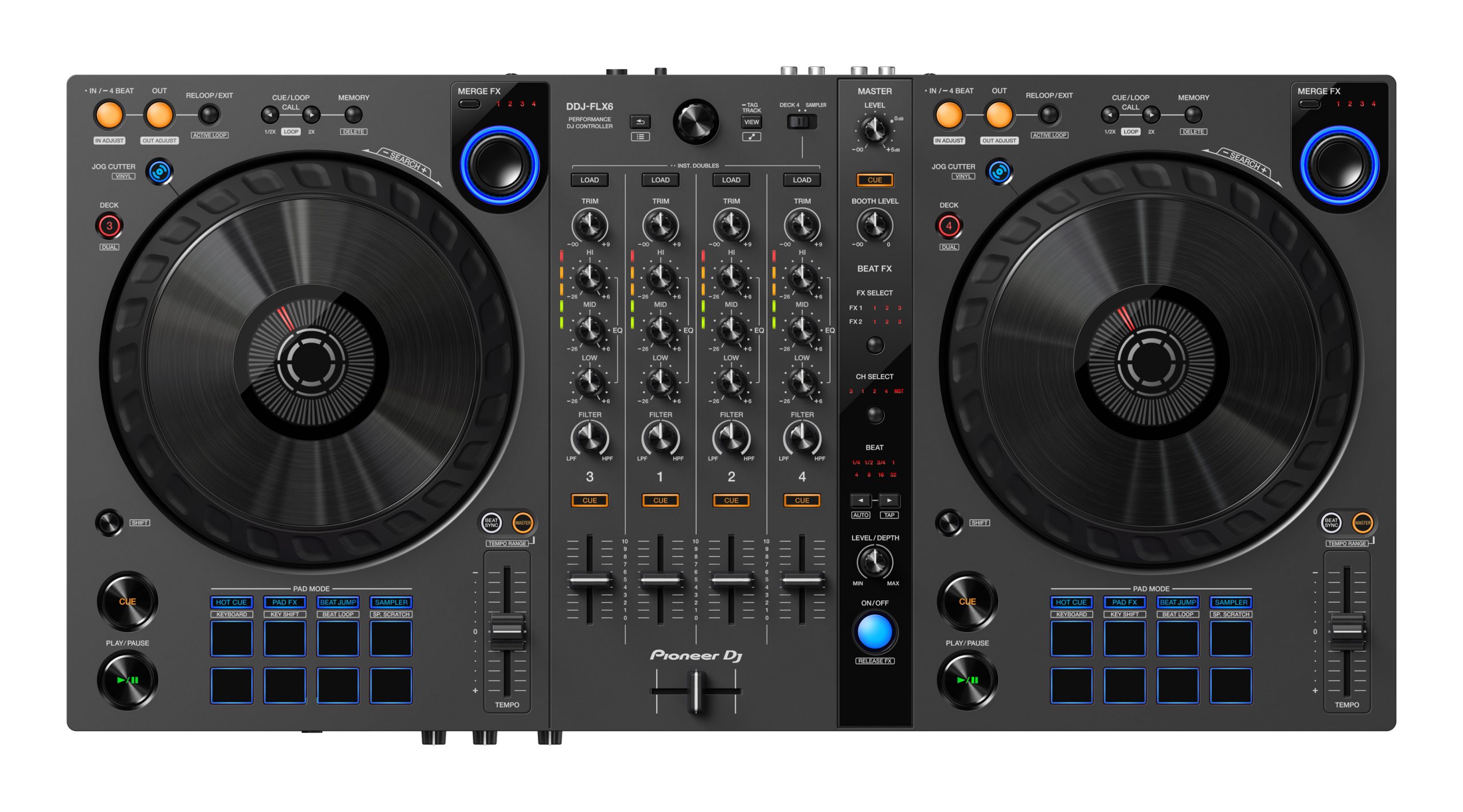 Pioneer DJ DDJ-FLX6-GT with DJC-FLX6 Bag Package