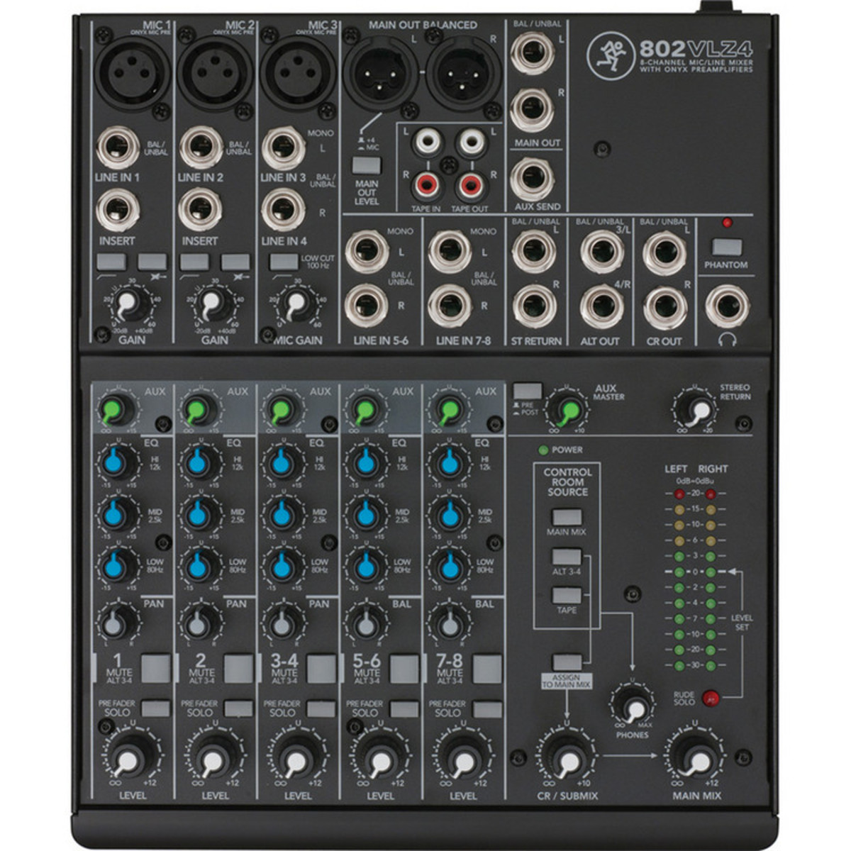 Mackie 802-VLZ4 8 Channel Analog Compact Mixer
